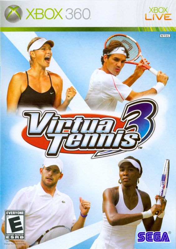 Virtua Tennis 3 box art for Xbox 360